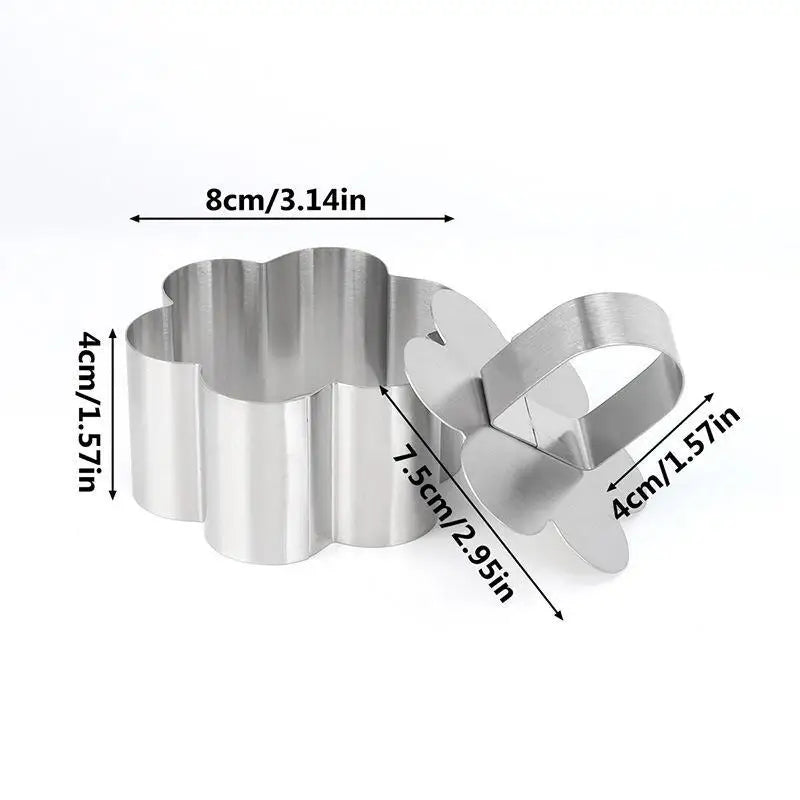 Stainless Steel Mousse Cake Ring Molds with Press Plate Cake Ring Mold SPOT A1