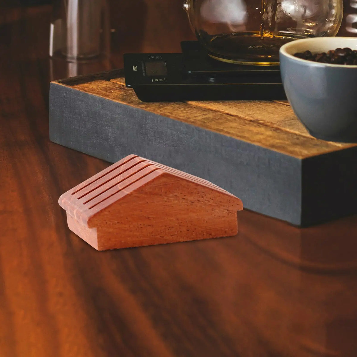 Walnut Wood Coffee Filter & Puck Screen Holder Stand Coffee Filter Holder SPOT 4 grids