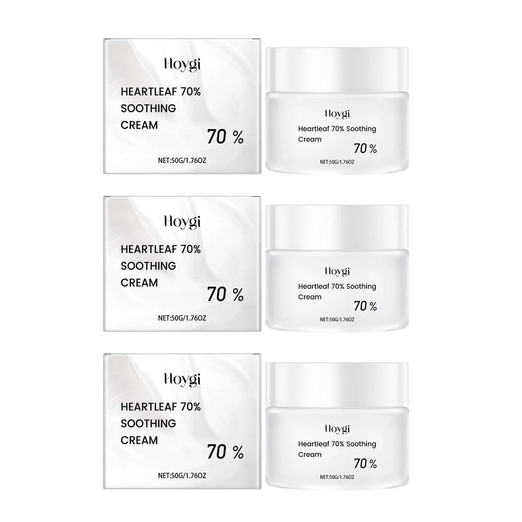 Heartleaf 70% Soothing Cream with Ceramide EOS & Aloe – 50g Facial Soothing Cream SPOT 3 x 50g Boxed