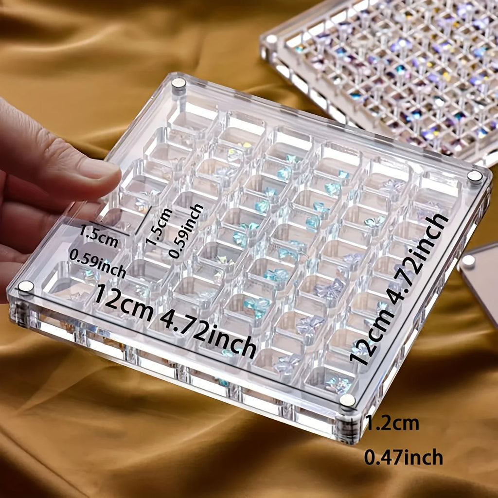 36-Grid Clear Acrylic Magnetic Display Case – Organizer Box Acrylic Display Case SPOT