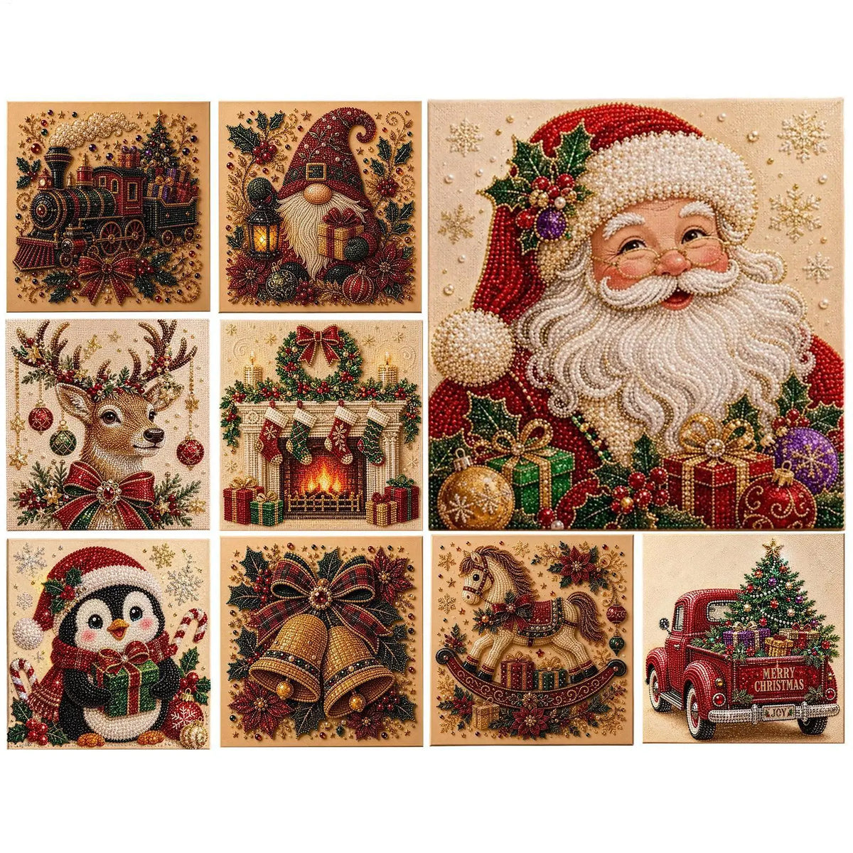 DIY Christmas Pearl Diamond Art Painting Kit | Beginner Craft DIY Art Craft Kit SPOT