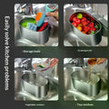 SUS304 Stainless Steel Sink Drain Basket – Dual Install Sink Drain Basket SPOT Default Title
