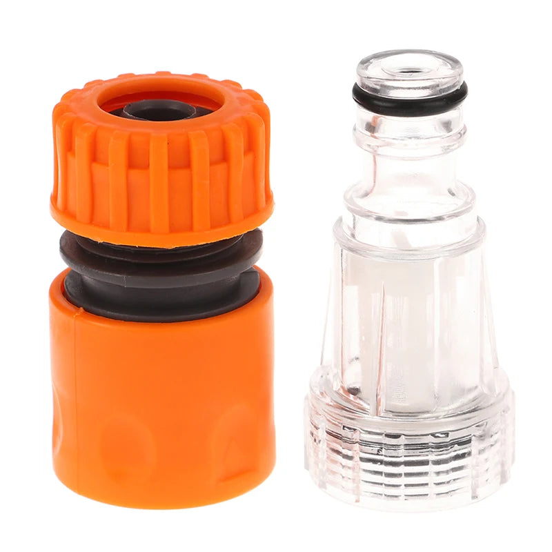 Pressure Washer Water Connector & Filter Set | Hose Fitting Hose Fitting Adapter SPOT orange