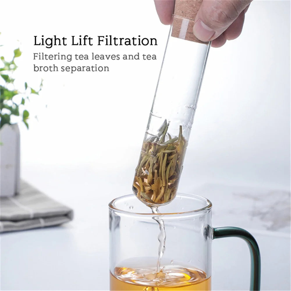 Glass Tea Infuser with Cork Lid – Loose Leaf Strainer for Mugs Tea Infuser SPOT