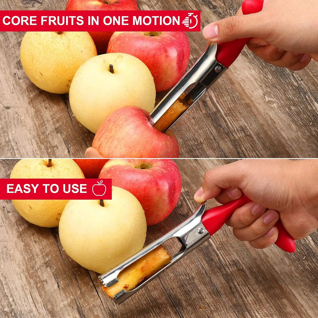 Stainless Steel Apple & Pear Corer – Easy Core Remover Tool Fruit Corer Tool SPOT