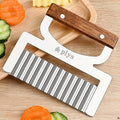 Stainless Steel Wavy Knife Potato Peeler & Veg Flower Cutter Vegetable Peeler Slicer SPOT 1PC