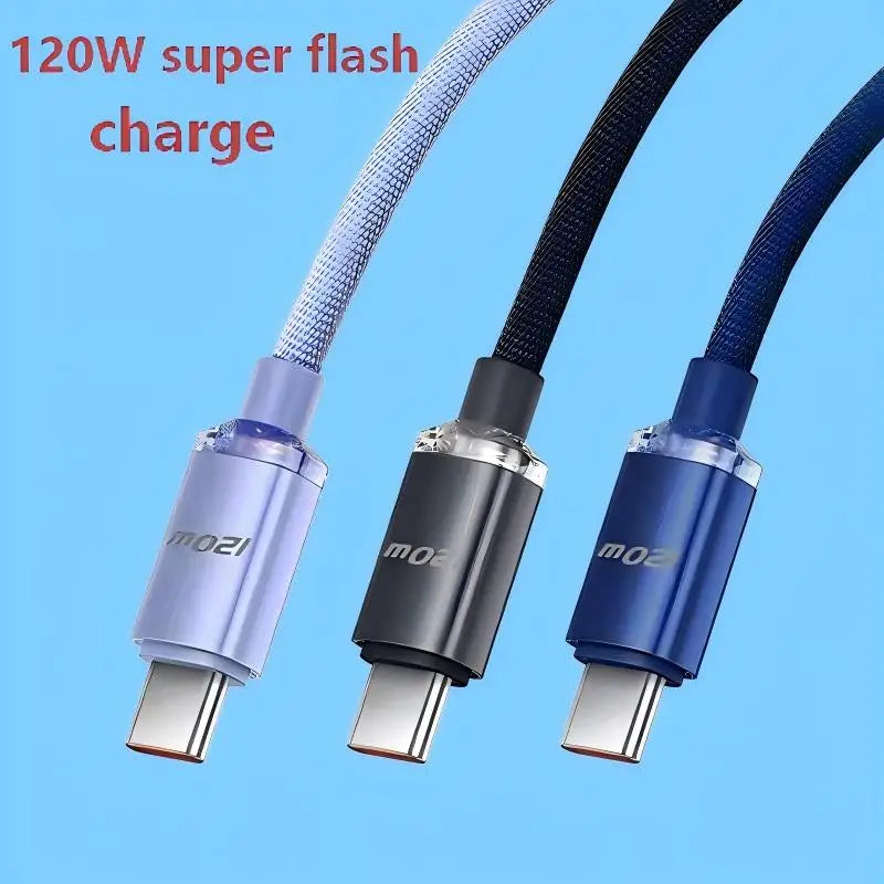 120W 6A Braided USB-C Fast Charging Cable – Universal USB-C Charging Cable SPOT