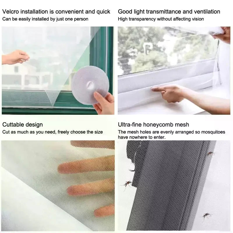 Self-Adhesive Insect Window Screen – DIY Fine Mesh Net Window Insect Screen SPOT