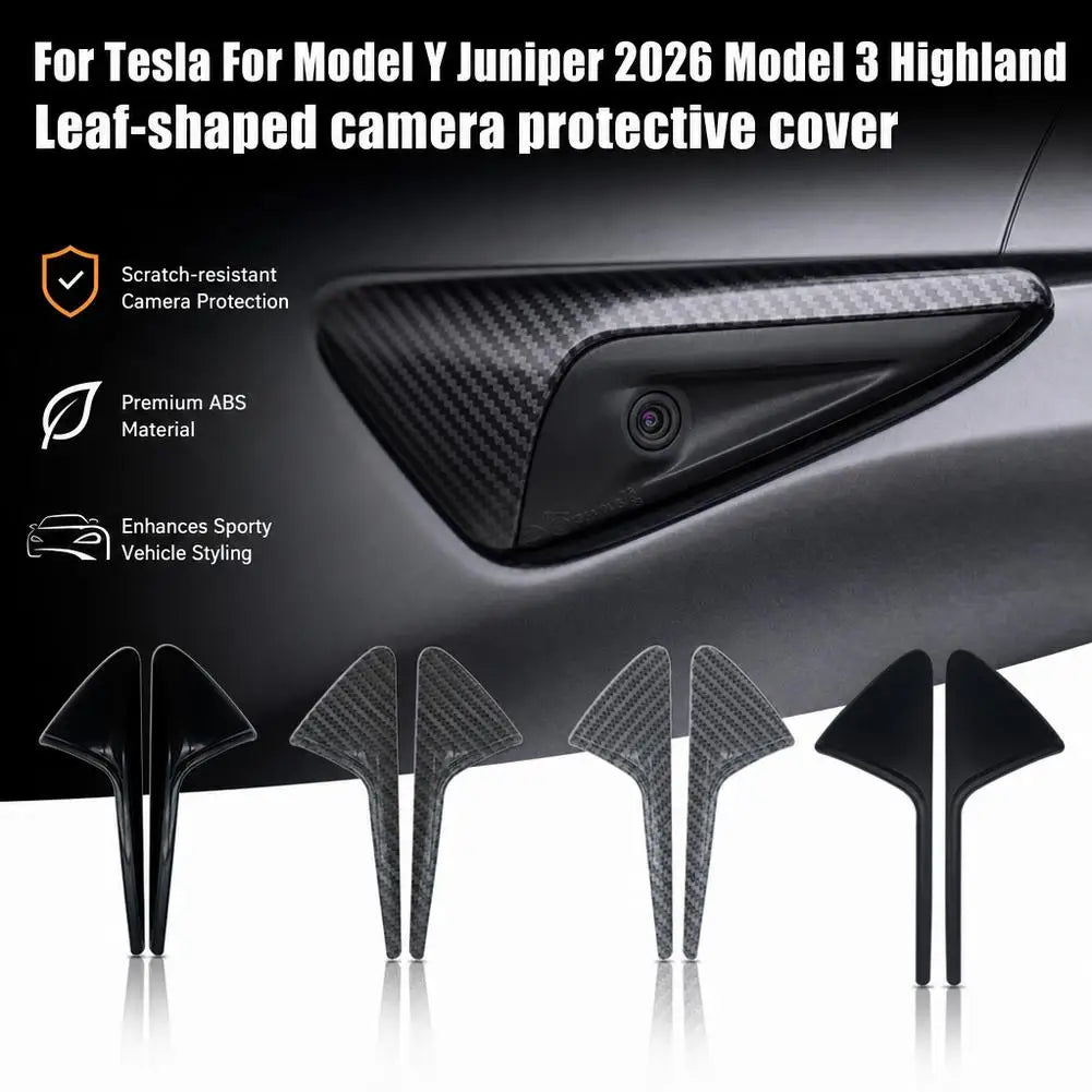 Tesla Model Y & Model 3 Side Camera Cover – Matte Black ABS Camera Protection Cover SPOT