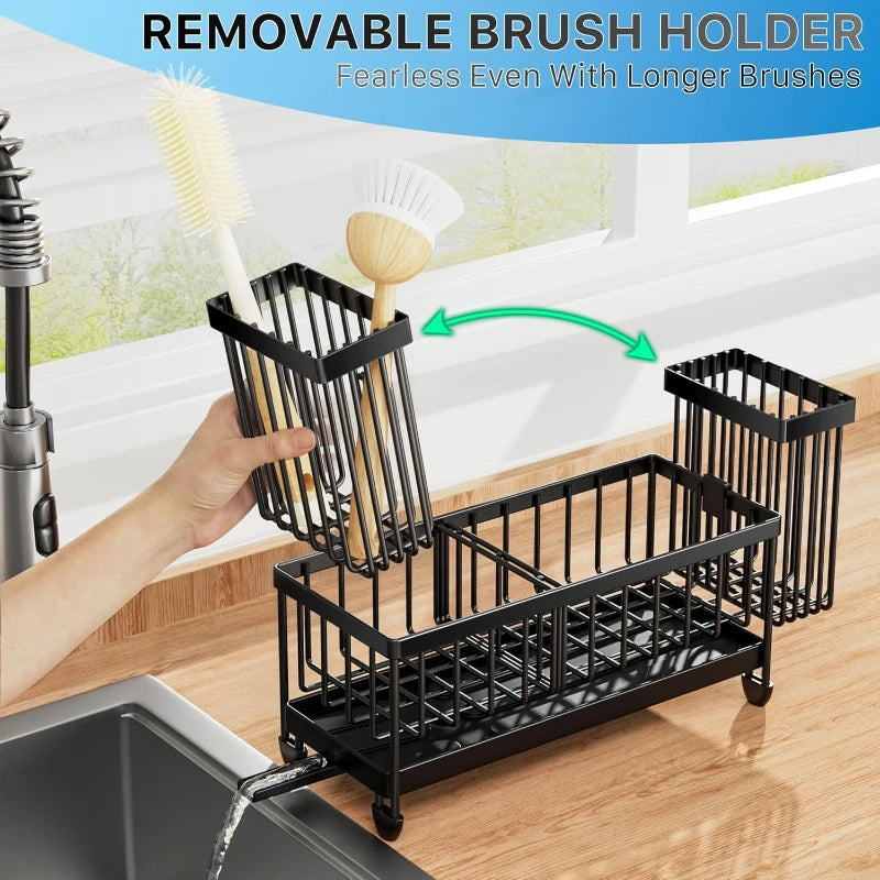 Cisily Stainless Steel Sink Caddy & Sponge Holder Organizer Sink Caddy Organizer SPOT