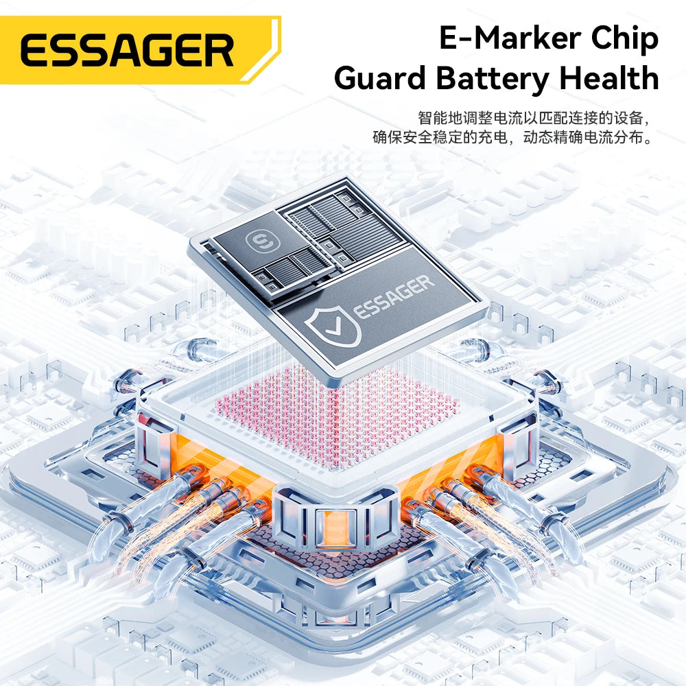 Essager 240W 4-in-1 USB-C Fast Charging Cable – iPhone & Android USB-C Charging Cable SPOT