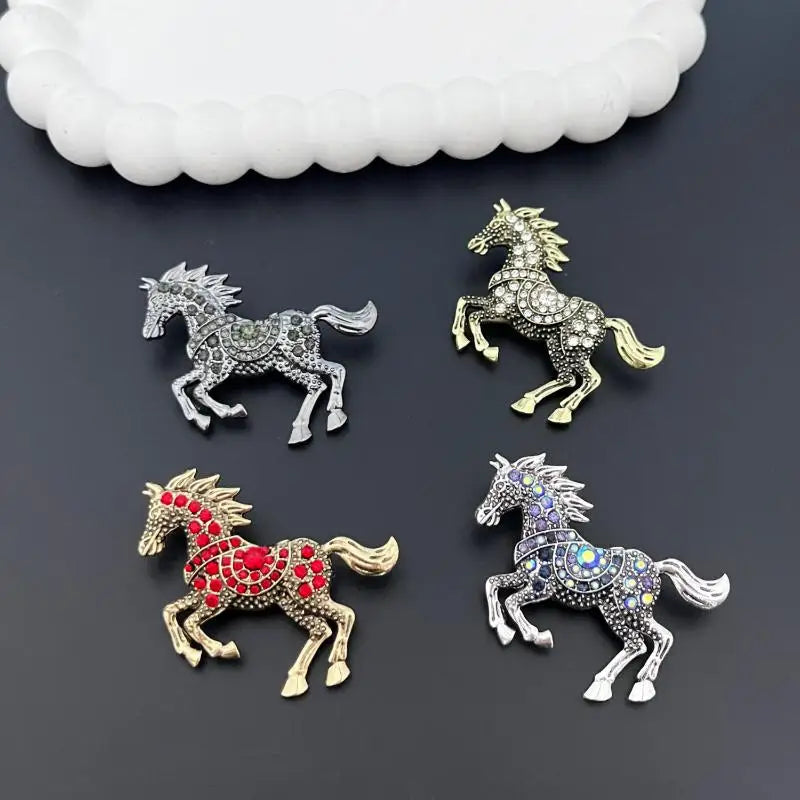 Rhinestone Horse Brooch – Zodiac Animal Lapel Pin for Women Brooch Lapel Pin SPOT