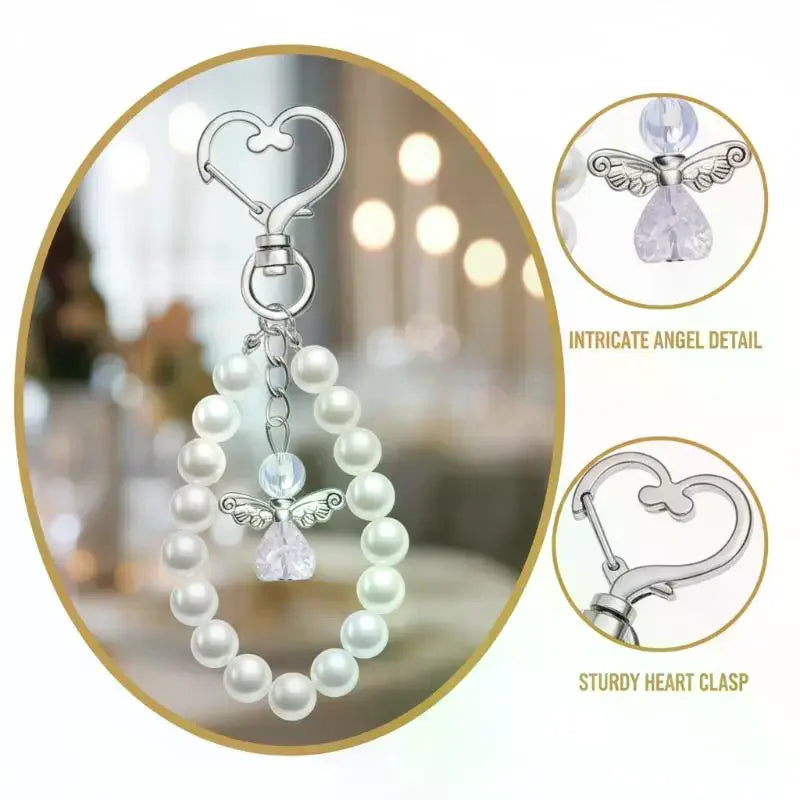 Angel Keychain Favors 10-Set Pearl Guardian Keyring Gift Sets Party Favor Set SPOT
