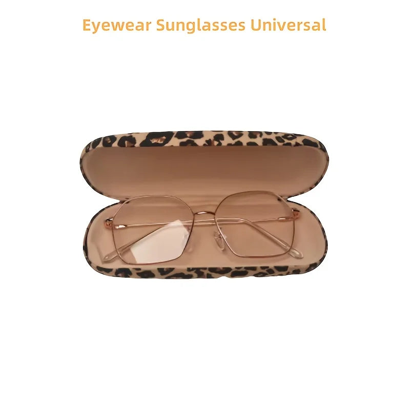 Luxury Leopard Print Metal Glasses Case – Stainless Steel Eyeglasses Case SPOT