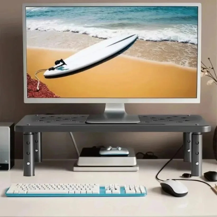 VIKEFON Steel Monitor Stand – 3-Height Adjustable Desk Riser Monitor Stand Riser SPOT