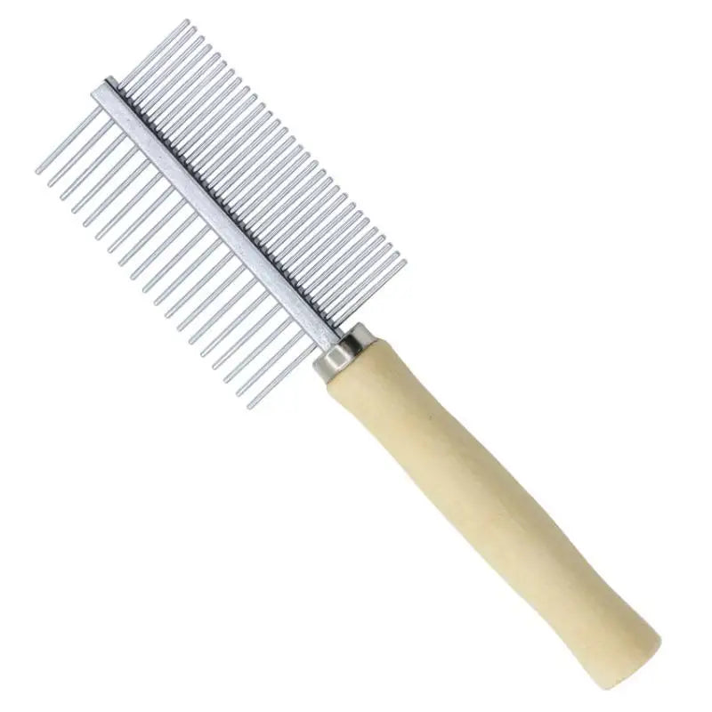 Pet Grooming Comb – Wood Handle & Stainless Steel Teeth Pet Grooming Comb SPOT A2