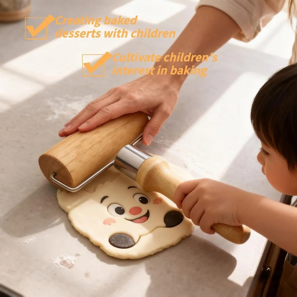 T-Shape Beechwood Rolling Pin – Dough Roller for Baking Wooden Rolling Pin SPOT