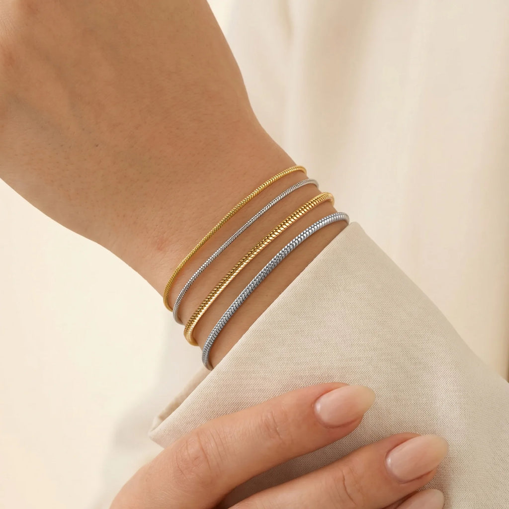 Stainless Steel Snake Chain Bracelet – Non-Tarnish, Waterproof Snake Chain Bracelet SPOT
