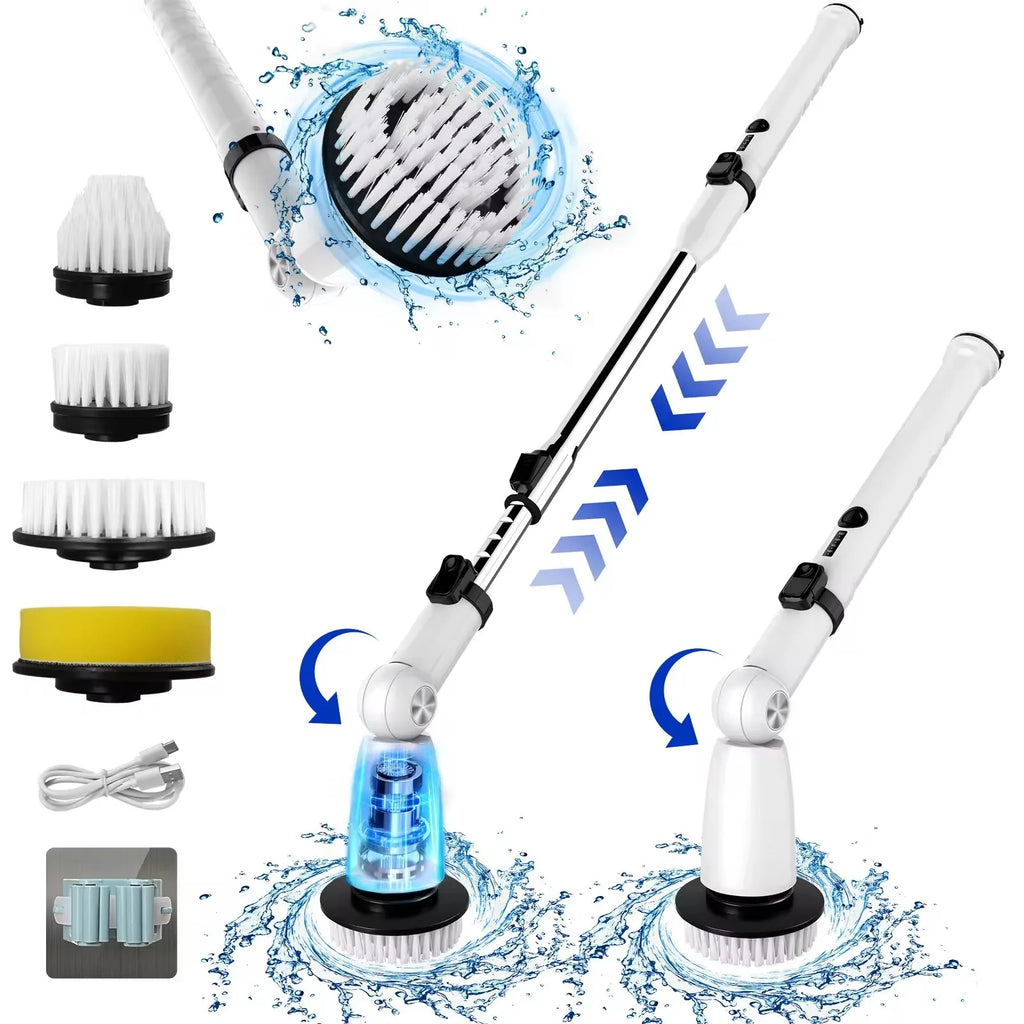 Electric Spin Scrubber – Cordless Brush with Replaceable Heads Electric Spin Scrubber SPOT White M