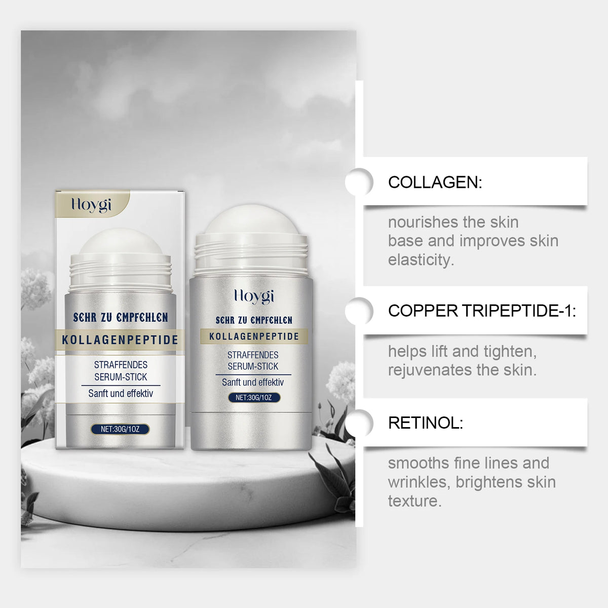 Hoygi Collagen Retinol Face Cream Stick – Firm & Brighten 30g Facial Cream Stick SPOT