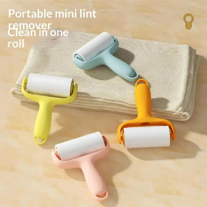 Mini Portable Lint Roller Set with Case & 3 Replacement Rolls Lint Roller Set SPOT