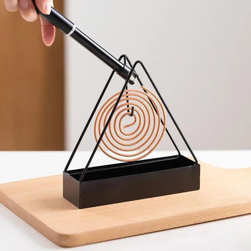 Triangular Iron Mosquito Coil Holder with Ash Tray | Outdoor Mosquito Coil Holder SPOT