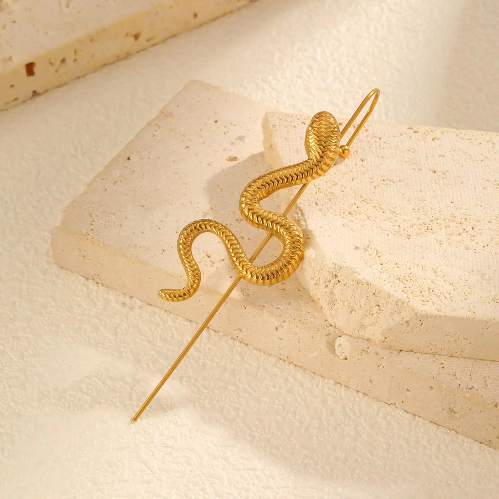Snake Ear Crawler Hook Earring – Stainless Steel, Gold & Silver Crawler Hook Earring SPOT