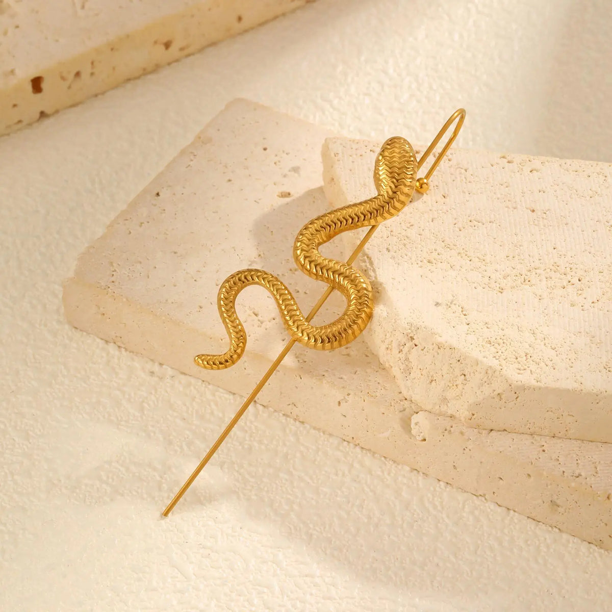 Snake Ear Crawler Hook Earring – Stainless Steel, Gold & Silver Crawler Hook Earring SPOT