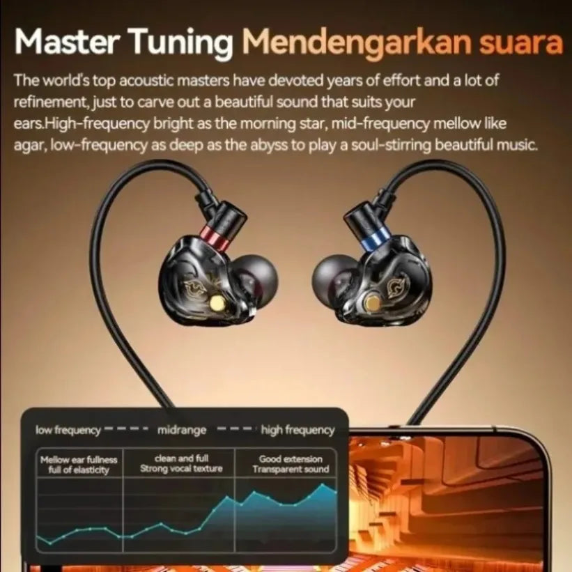 VIKEFON Wired Gaming Earphones – HiFi 10mm Driver, Low Latency Gaming Earphones SPOT