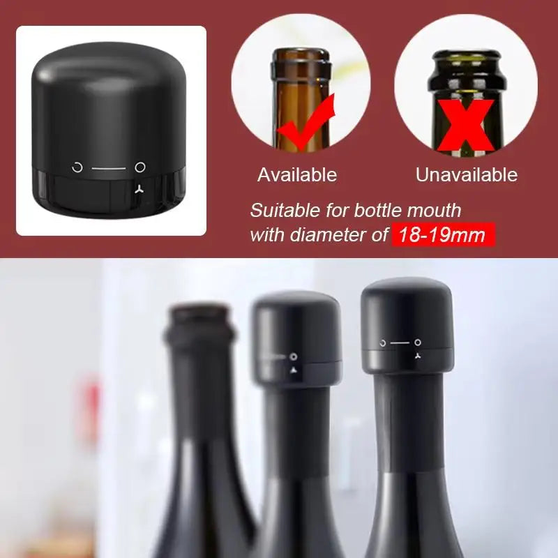 Vacuum Wine Bottle Stopper – Leak-Proof ABS Preserver Wine Bottle Stopper SPOT