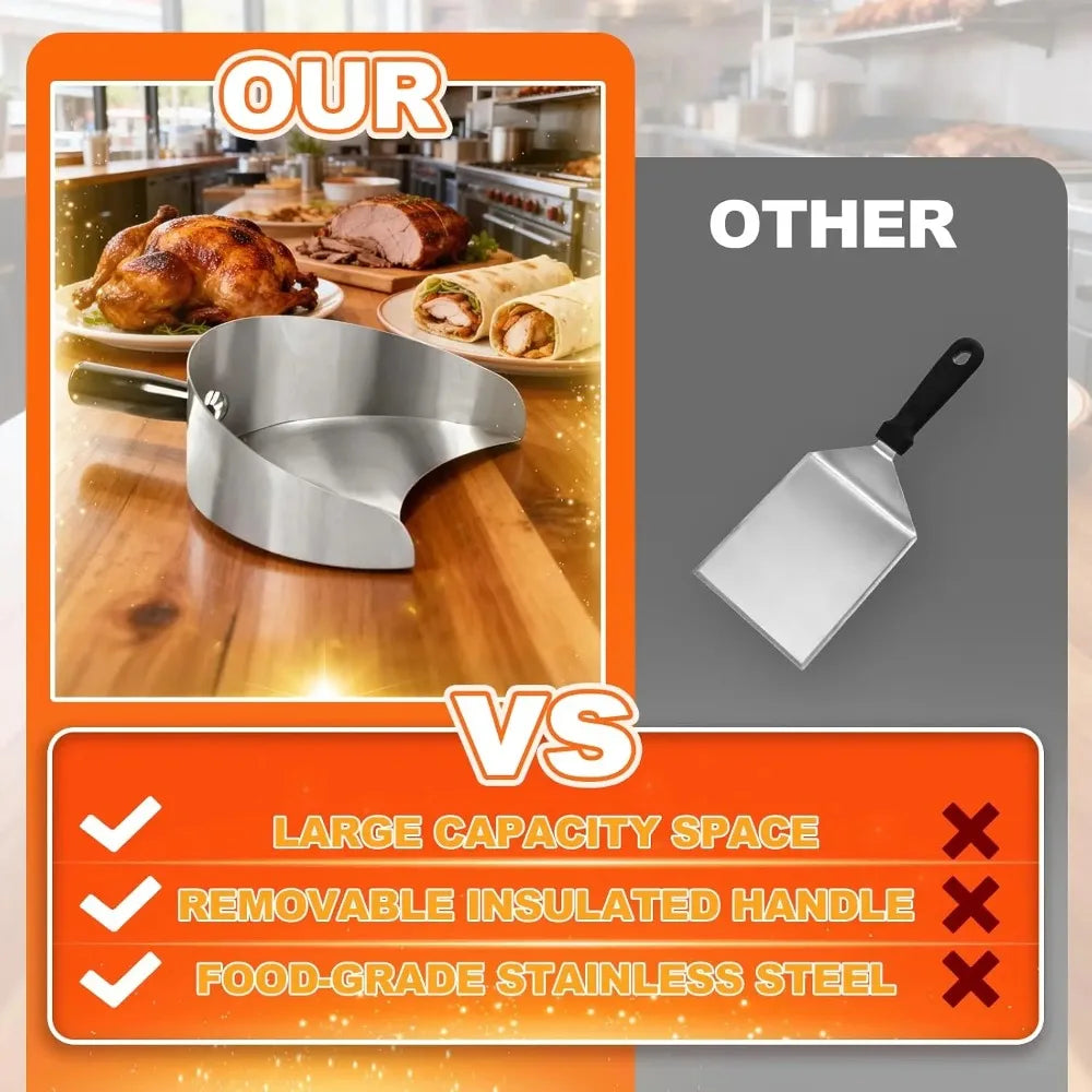 Stainless Steel BBQ Meat Shovel & Kebab Spatula – Commercial BBQ Spatula SPOT