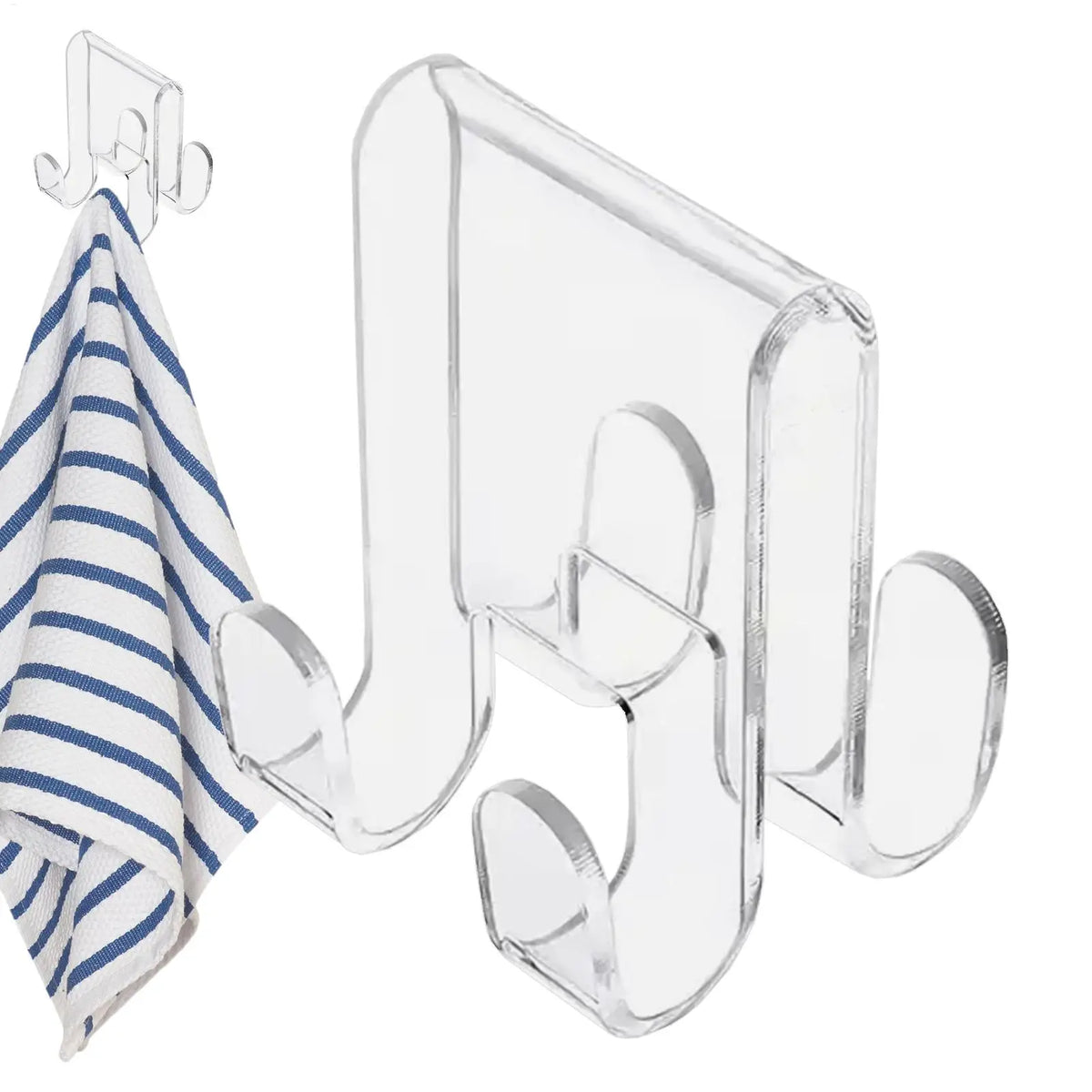 Acrylic Shower Door Hook – Tool-Free Over Glass Door Hanger Shower Door Hook SPOT