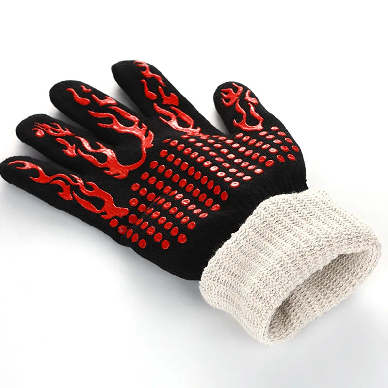Silicone BBQ Gloves – Heat-Resistant Oven Mitts Non-Slip BBQ Oven Mitts SPOT