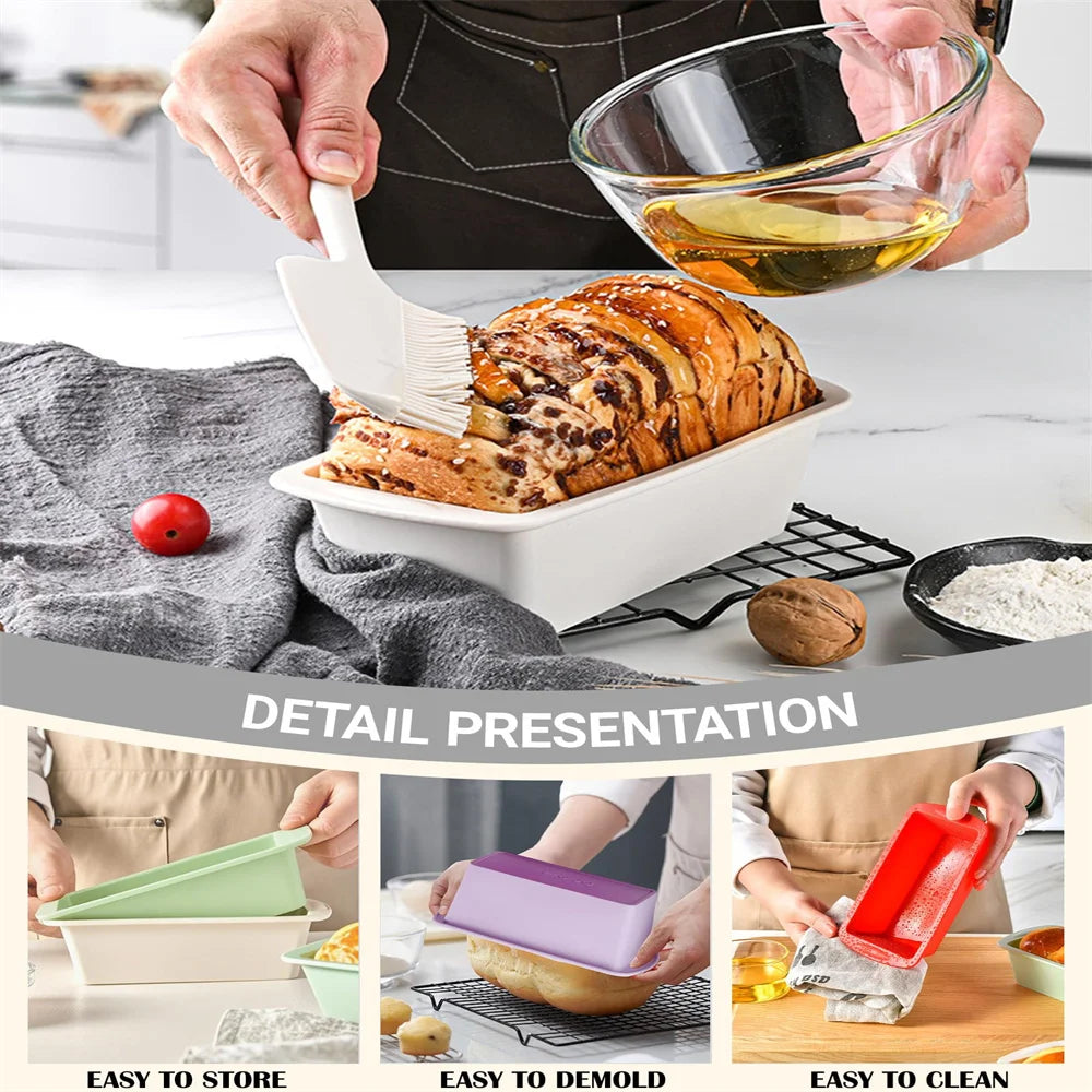 Silicone Mini Loaf Pan – Non-Stick Small Bread Baking Pan Set Silicone Loaf Pan SPOT