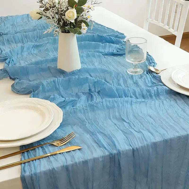 Boho Cheesecloth Table Runner – Wedding & Party Décor 90–400cm Table Runner SPOT P 90X300CM
