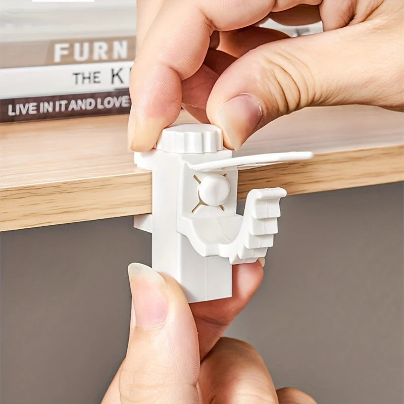 2-Pack Curtain Rod Brackets – Space-Saving Metal Wall Hooks Curtain Rod Brackets SPOT