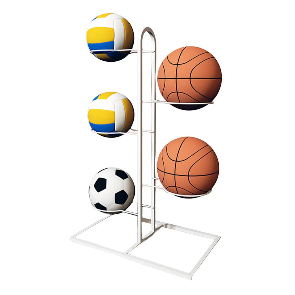 Cast Iron Multi-Layer Ball Storage Stand – Basketball & Sports Ball Storage Stand SPOT