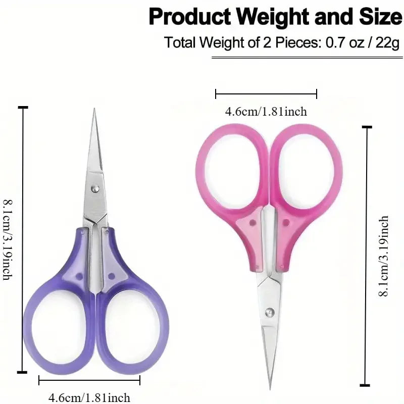 4-Pc Stainless Steel Craft Scissors Set with Protective Covers Craft Scissors Set SPOT