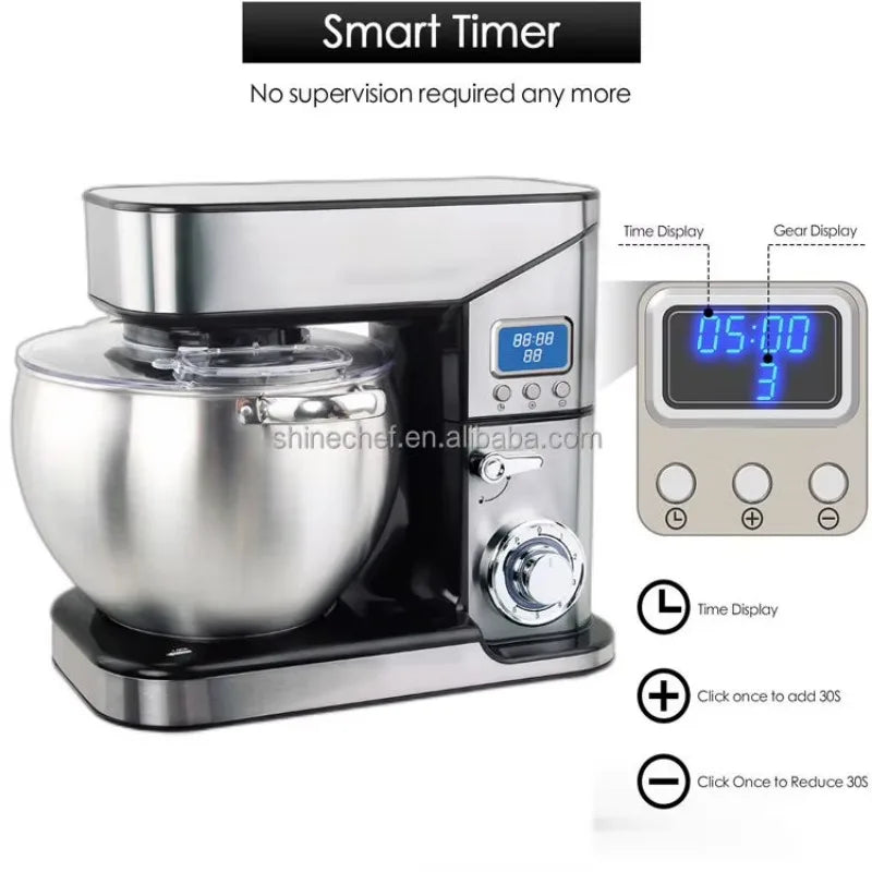 10L Electric Stand Mixer 2000W Stainless Steel – 6-Speed Tilt-Head Electric Stand Mixer SPOT