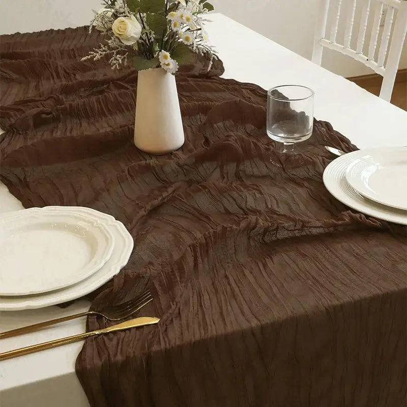 Boho Cheesecloth Table Runner | Wedding & Party Décor 90–400cm Table Runner SPOT U 90X180CM
