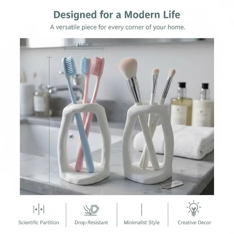 3D Printed Nordic Makeup Pen & Candle Holder | Desktop Organizer Desktop Display Holder SPOT