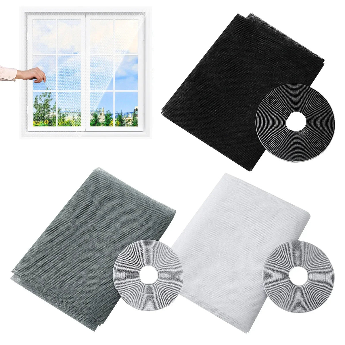 DIY Self-Adhesive Mosquito Window Net – Nylon Insect Screen Insect Window Screen SPOT