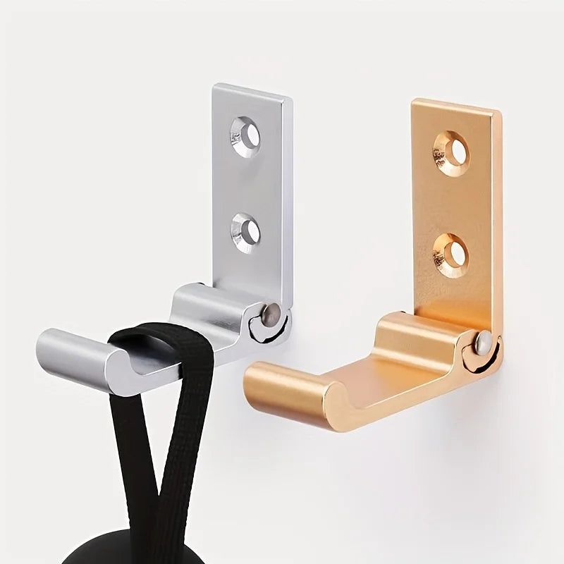 2-Pack Folding Wall Hooks – Aluminum Alloy Space-Saving Hangers Folding Wall Hook SPOT