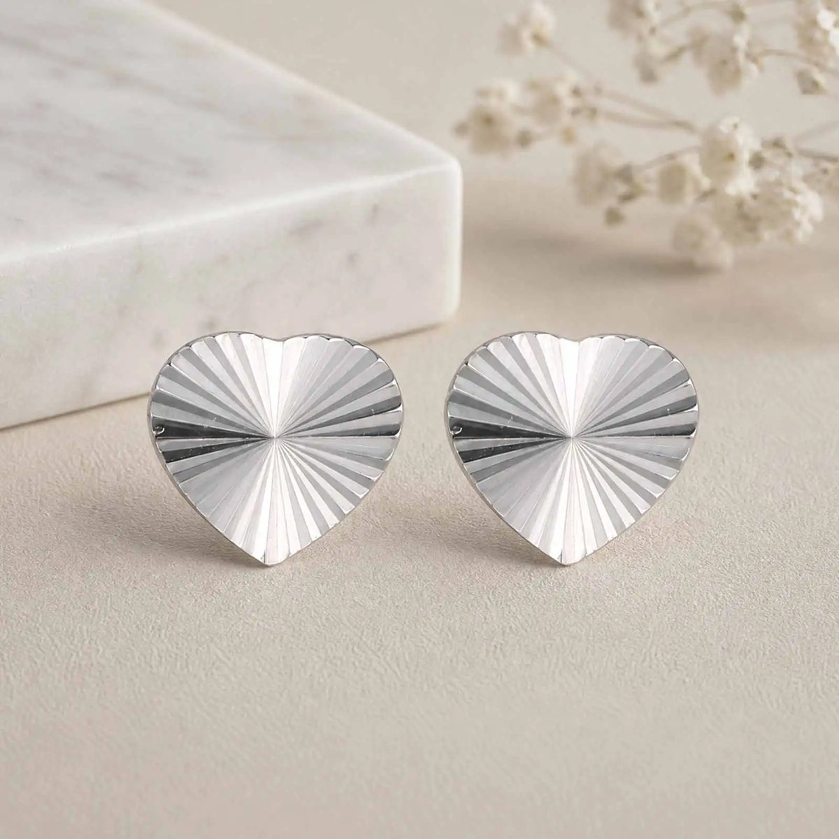Meaeguet Heart Stud Earrings – Waterproof Stainless Steel Stud Earrings SPOT