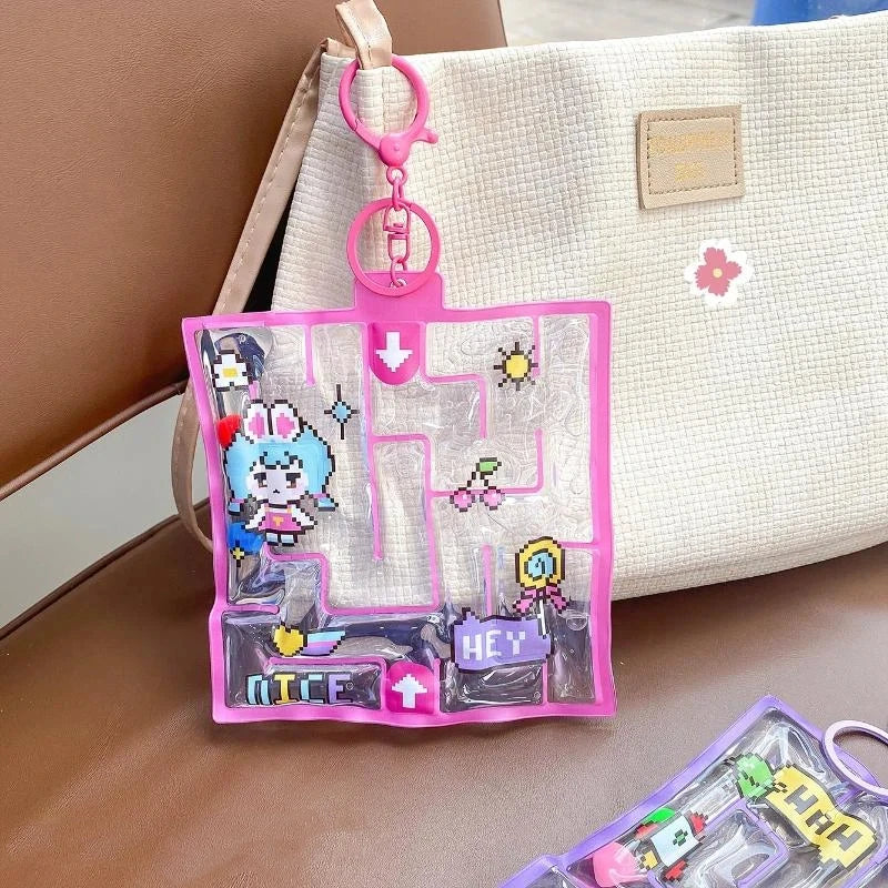 Water Bag Maze Squeeze Fidget Keychain Toy | Bulk Gifts Fidget Keychain Toy SPOT A6