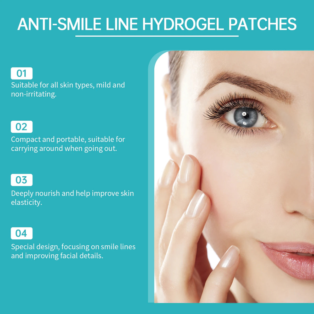 Eelhoe Smile Line Patches – Hydrating Firming Facial Pads 12pc Facial Skin Patches SPOT