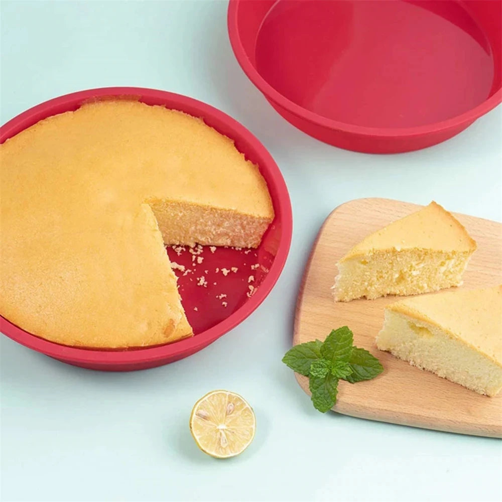 Silicone Round Cake Pan – Nonstick Reusable Baking Mold 4/6/8" Silicone Cake Pan SPOT