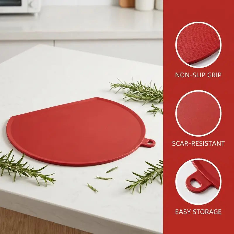 Double-Sided PP Cutting Board – D-Shape, Draining & Mold-Proof Kitchen Cutting Board SPOT