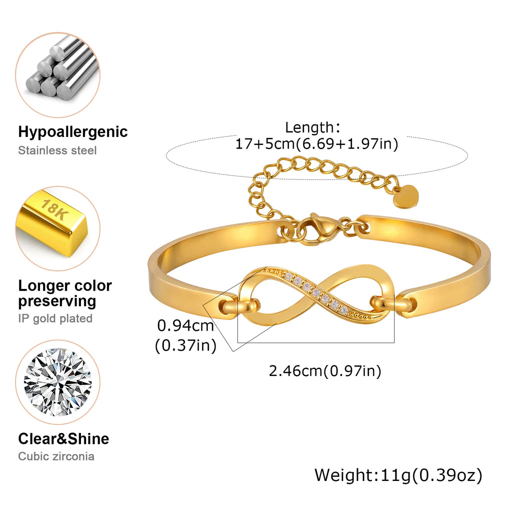 Gold Plated Stackable Chain Bracelet – Tarnish-Free Women's Chain Bracelet SPOT B-560G