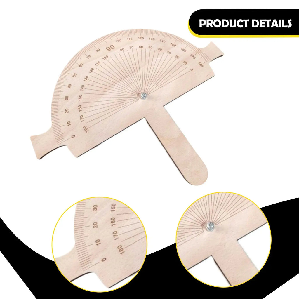 Wooden Angle Protractor – Adjustable Angle Finder Ruler Angle Measuring Tool SPOT